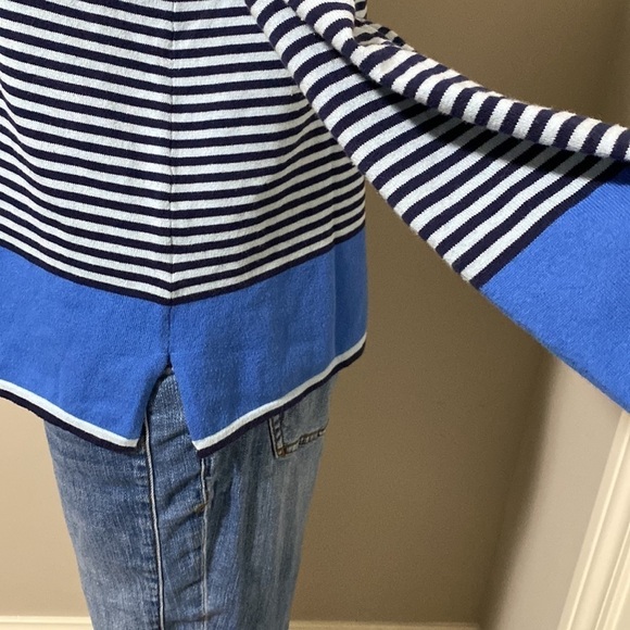 Tuckernuck STS Sail To Sable Sweater Dark Blue Striped Knit Pullover Top Size L - Picture 5 of 8